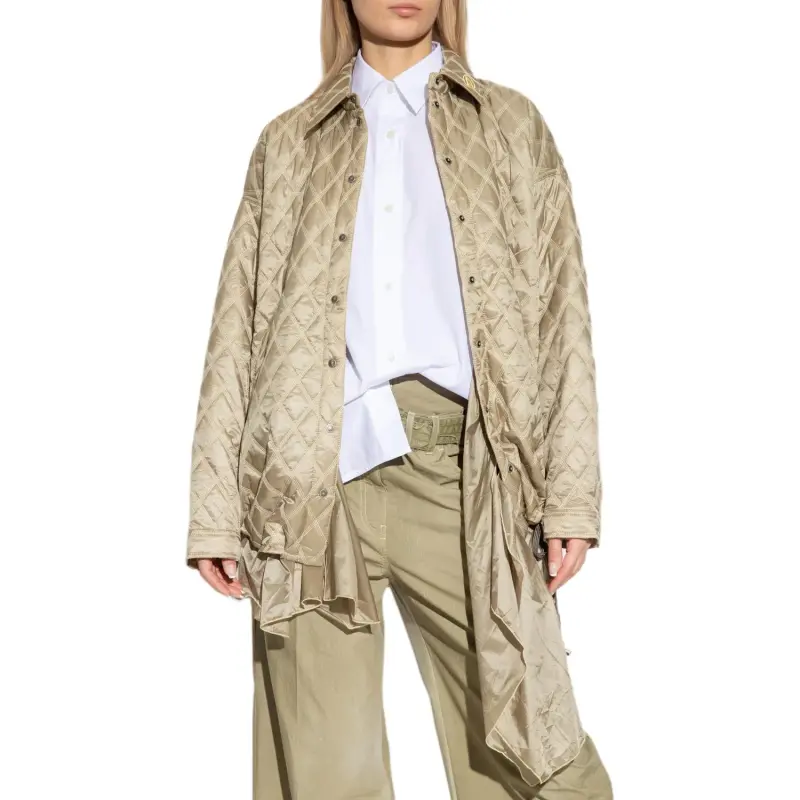 DIESEL Jackets Women's Olive Green-4