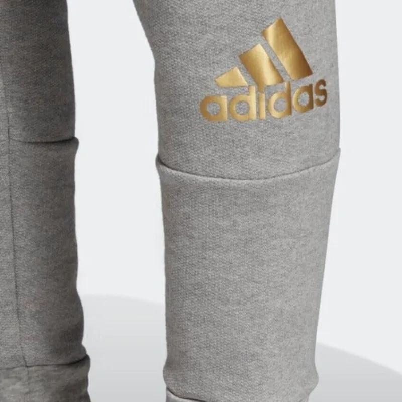 Adidas Sport Athletic Trousers Men's Medium Gray Heather/Matte High Polish Finish-4