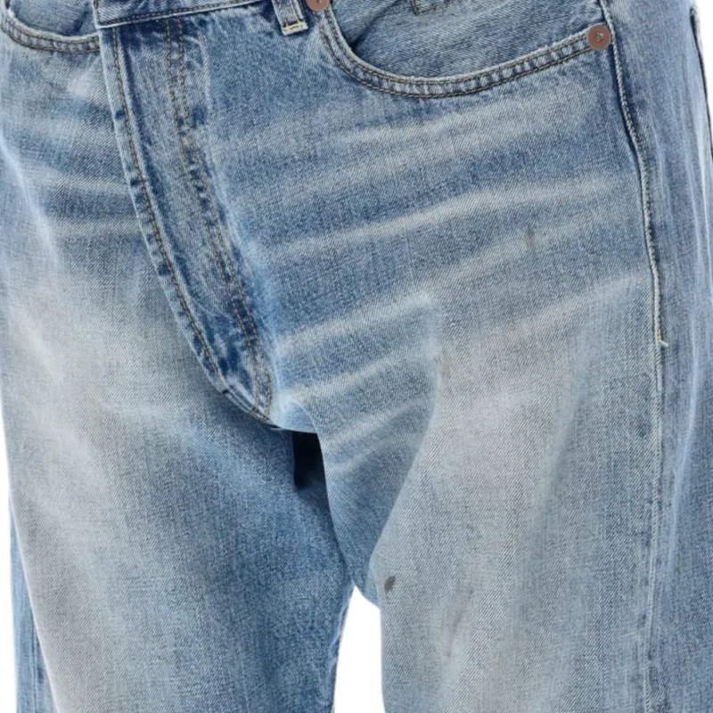 R13 Off Centre Distressed Cropped Jeans-3