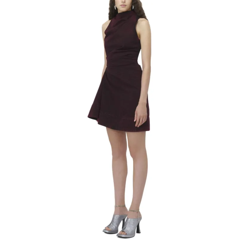 Alexander McQueen Overdyed Denim Mini Dress-5