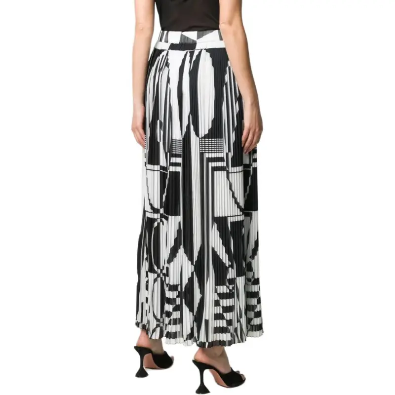 BALMAIN Geometric print Pleated Skirt-2