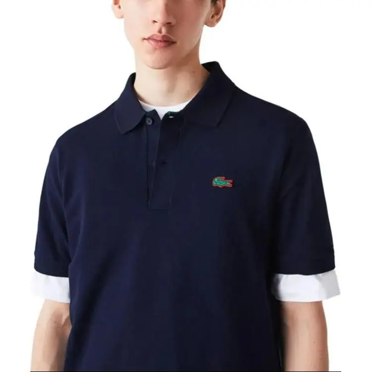 LACOSTE Polo Shirt Men's Navy Blue-3
