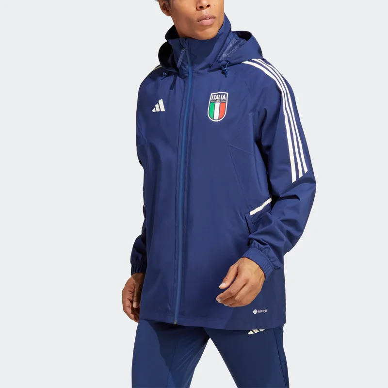 Adidas PerformanceItaly CONDIVO 22 RAIN JACKET Soccer Jerseys Men's Dark Blue-1