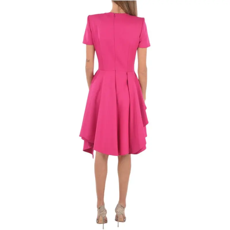 Alexander McQueen Short Sleeved Dress Women's Pink-4