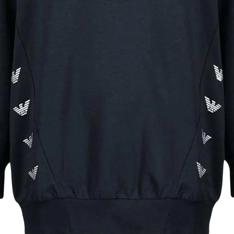 Ea7 EMPORIO ARMANI Logo print Drawstring Hoodie-3
