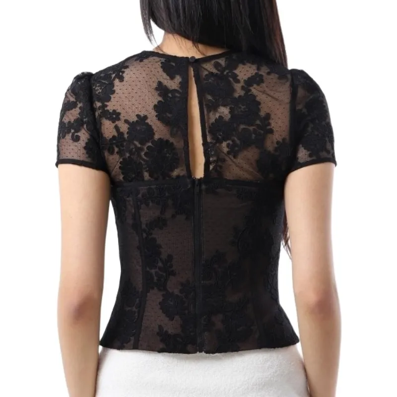 Self portrait Lace Bustier style Top-4