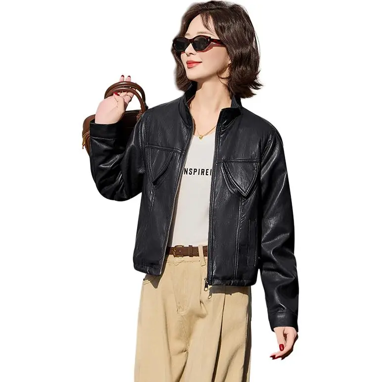 Yi Mengyuan Leather Jacket Women's-2