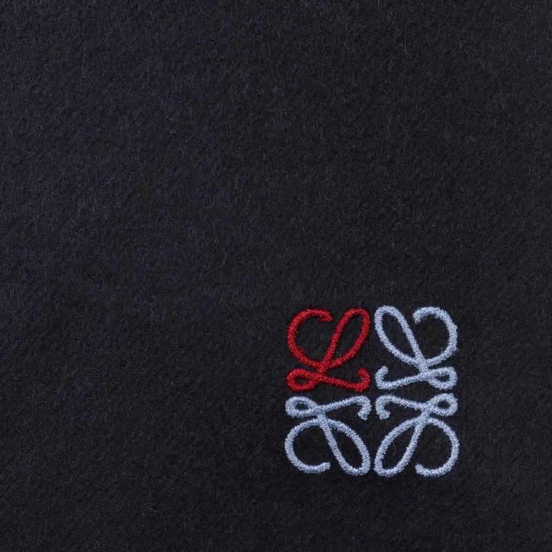 LOEWE Anagram Knit Scarves Unisex Marine Blue-2