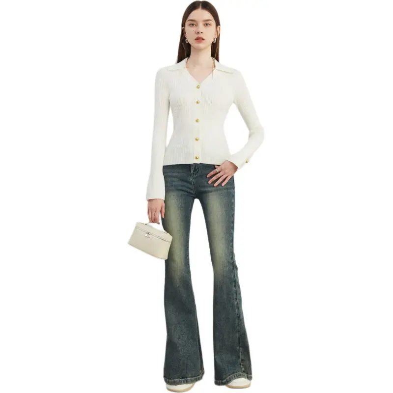 DPLAY Knitwear Women's Cream White-4