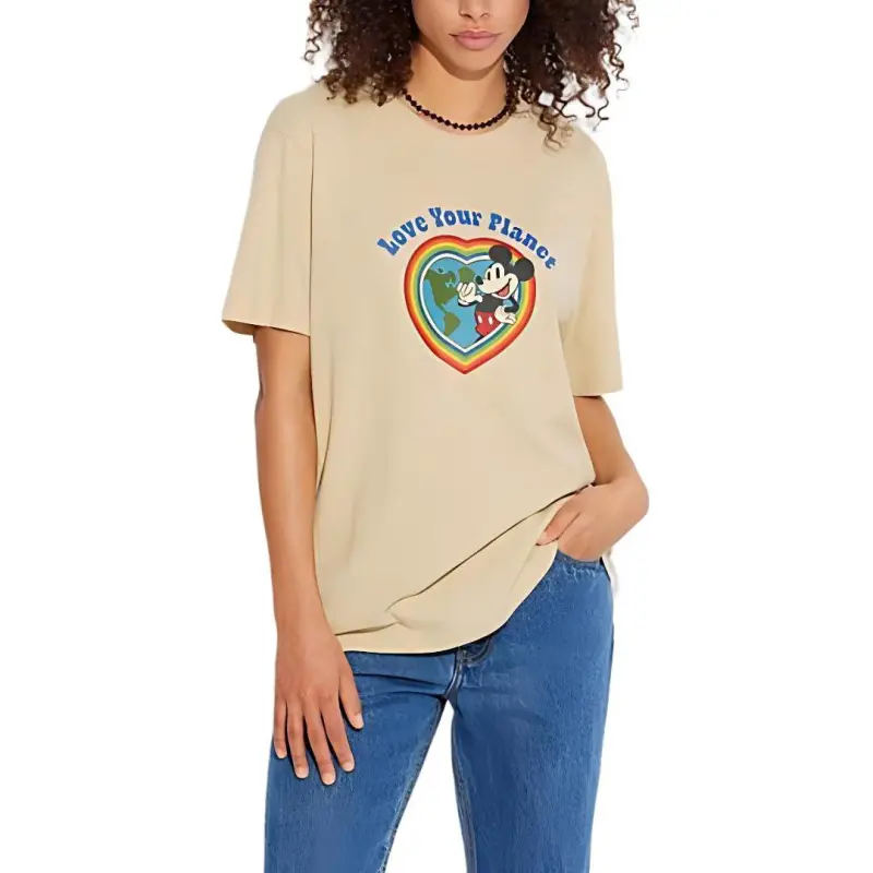 Disney X COACH T-Shirts Unisex Beige-1