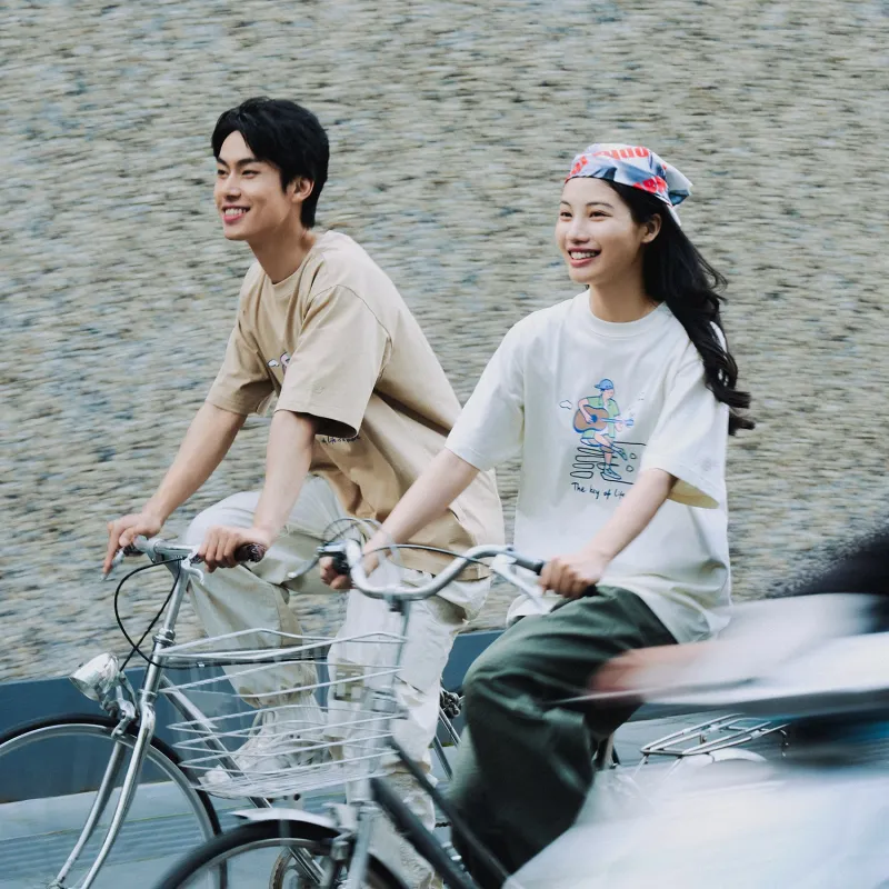 New Balance x PK SHEJISHILIANMING Centripetal Life Illustration Series T Shirt Unisex White-10