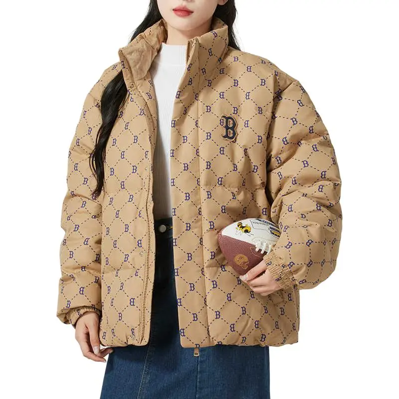 MLB Basic Boston Red Sox Down Jacket Unisex Light Beige-3