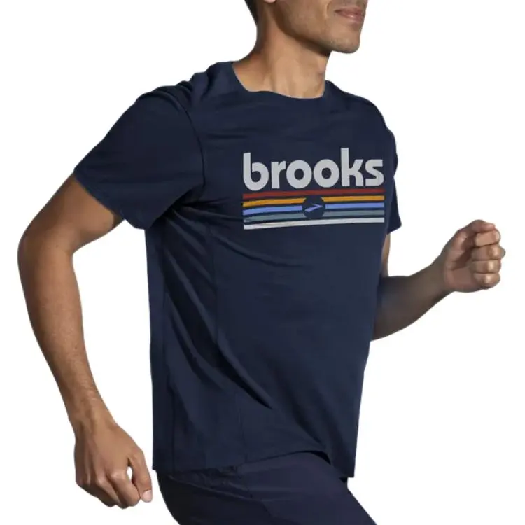 Brooks T-Shirt Unisex Marine Blue-2