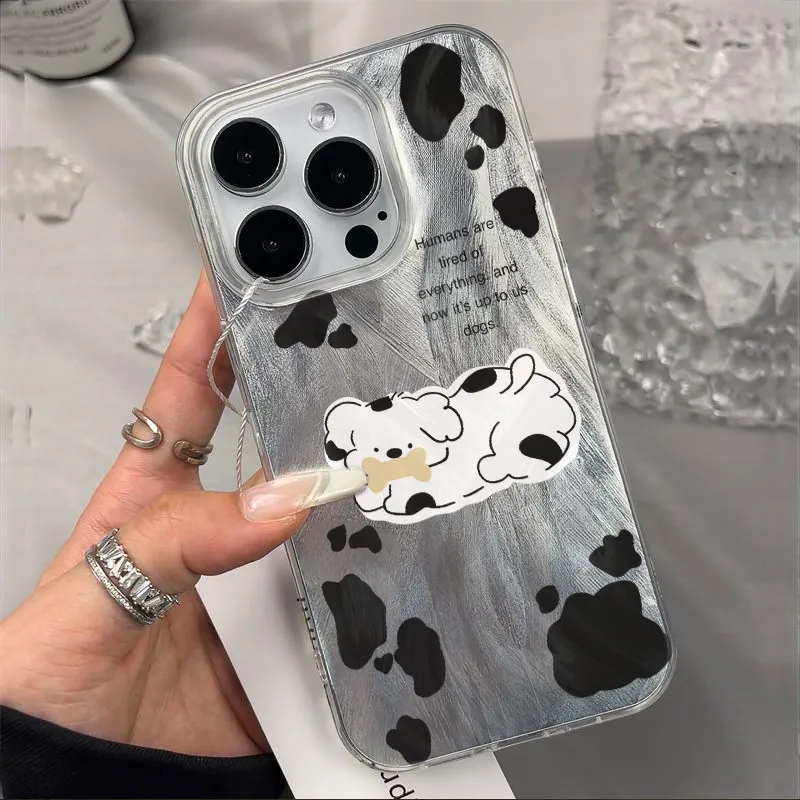 XIANGRIKE TPU Material Bone Dog Phone Case Compatible With IPhone 15/14 Plus/13/12/11/15 Pro Max/XS/XR/XS Max/8 Plus-1