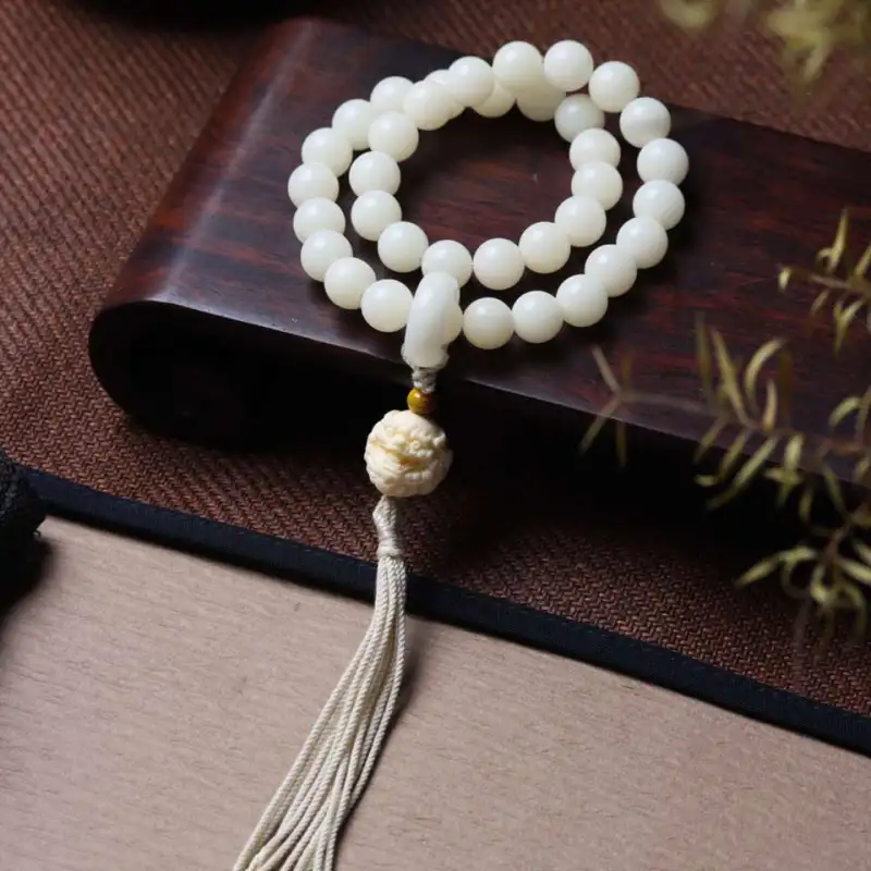 Lordship White Jade Bodhi Bead Chain Unisex-8