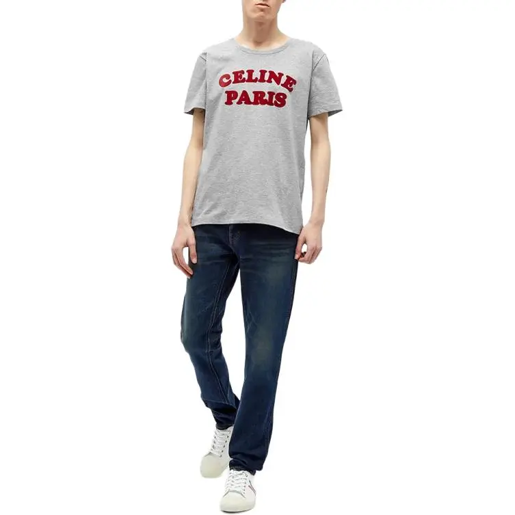 CELINE T Shirts Men Gray-3