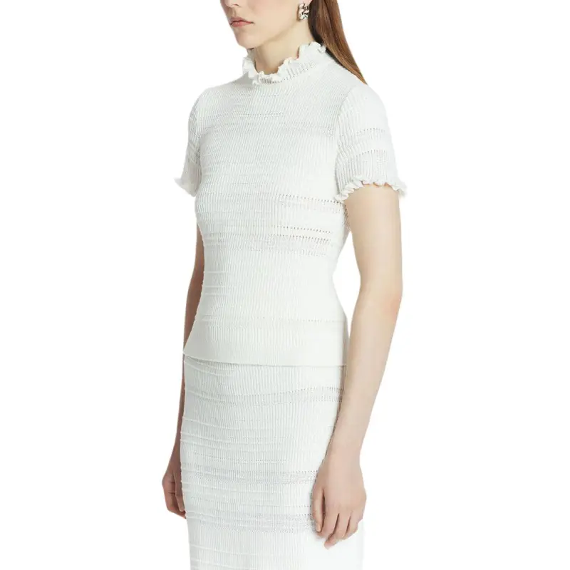 Lanvin Knitted Ruffled T Shirt-2