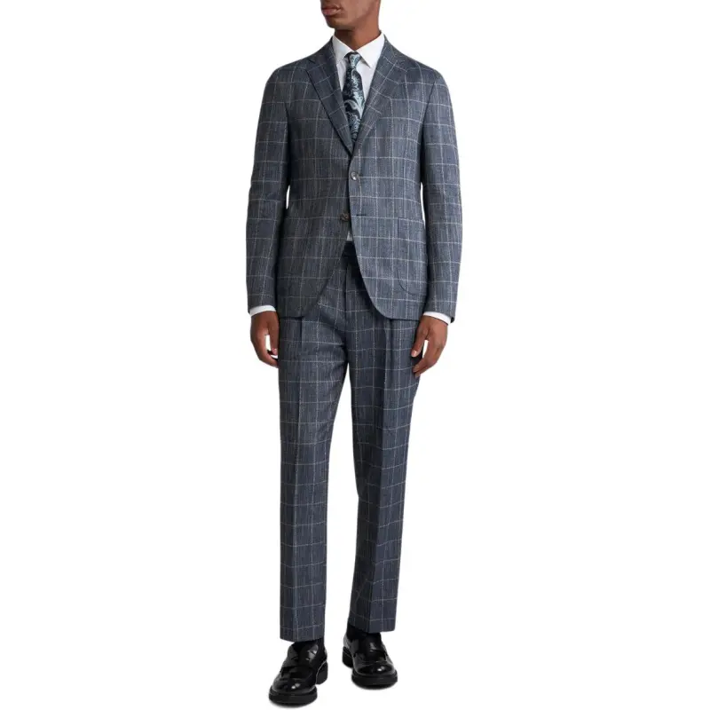 ETRO Single Breasted Checked Blazer-1