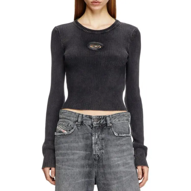 DIESEL Logo Plaque Crewneck Top-2