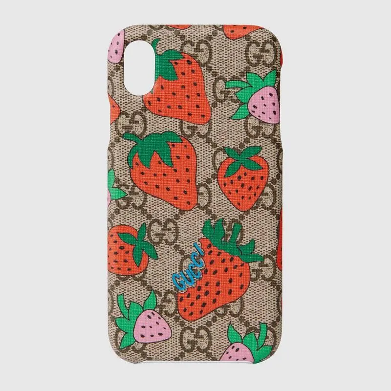 GUCCI Canvas Material Vibrant Print Phone Cases Compatible With IPhone X/XS Refreshing-1