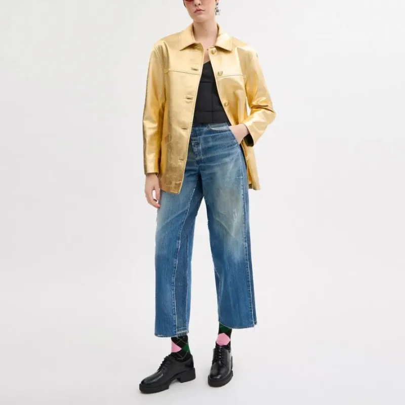 COACH Puffer Jacket Women's Gold-1