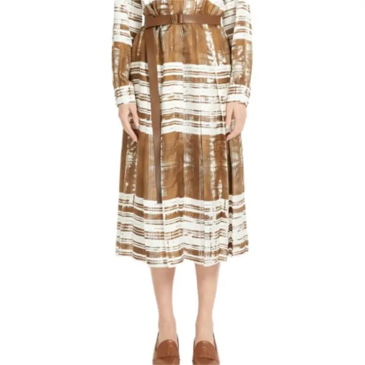 MaxMara Long Sleeved Dresses Women's Brown-4