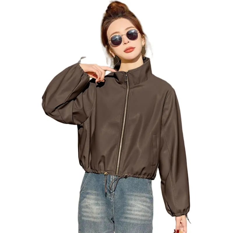 Yi Mengyuan Leather Jacket Women's-4