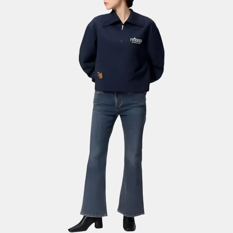 GU Funeral Freelen Collaboration Sweatshirts Women's Navy-1