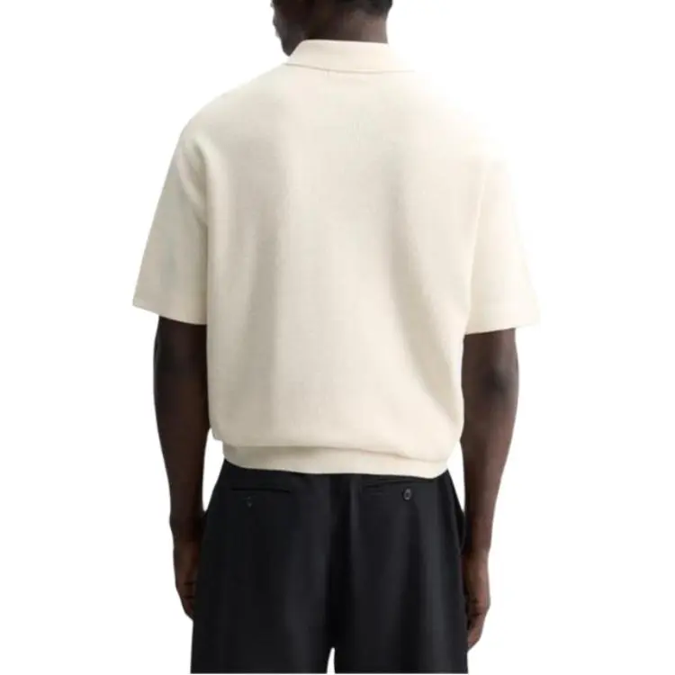 ZARA Polo Shirt Men's Raw White-3