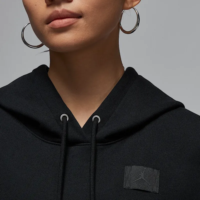 Jordan Flight Fleece Sweatshirt Women's Black/Dark Charcoal Gray-2