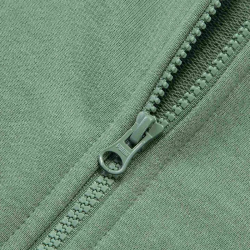 PUMA TEAM FZ HOODIE TR Sweatshirt Unisex Light Green Gray-3