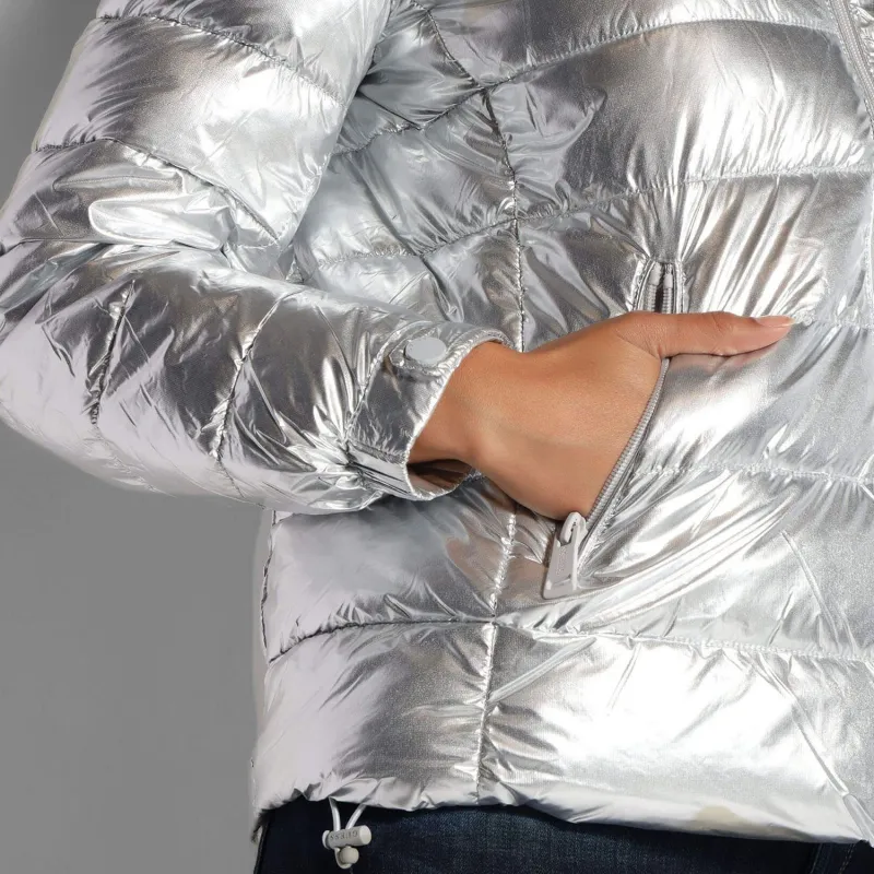 GUESS Jackets & Coats Women's Silver-2