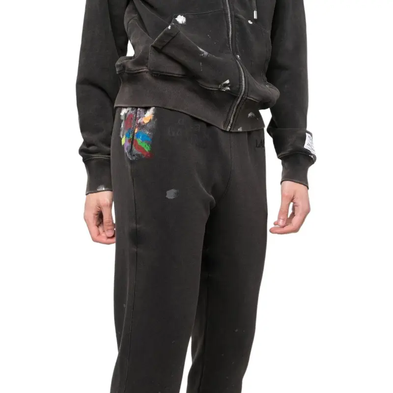 Lanvin SS22 Knitted Sports Pants Unisex Black-5