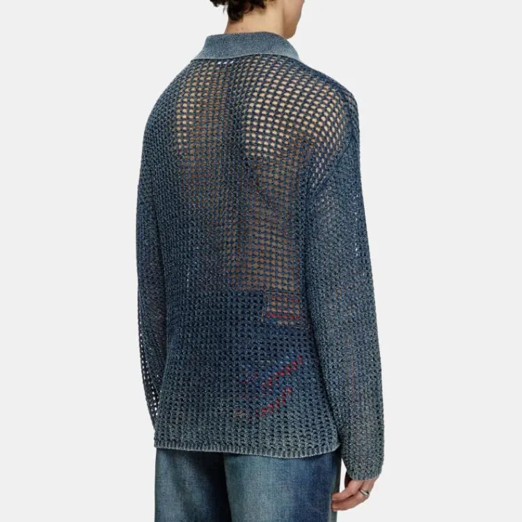 DIESEL K Squared Open Knit Polo Jumper-1