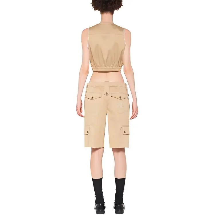 MIU MIU Cotton Chino Bermuda Shorts-4