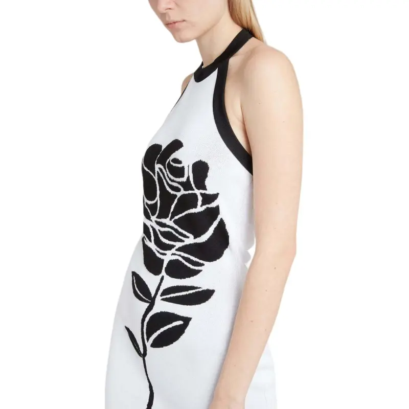 BALMAIN Two Toned Halterneck Mini Dress-4