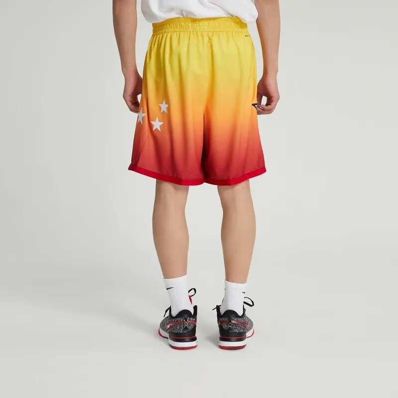 Nba X Nike Casual Shorts Men Burgundy-4