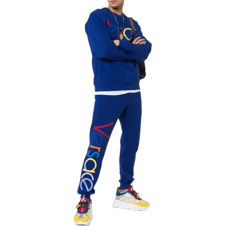 VERSACE Sweatshirts Men Blue-5