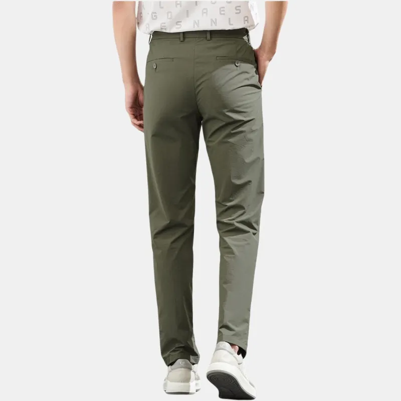 SAINT ANGELO Suit Trouser Men's Vintage Green Chemical Fiber Solid Face-3