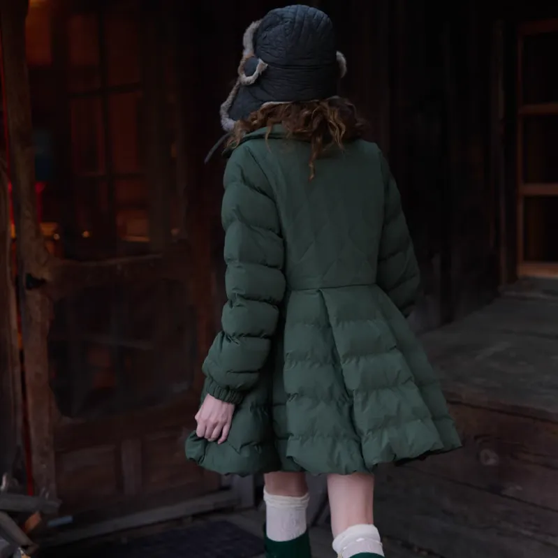 Selkie Collection FW24 Puffer Jacket Women's Olive Green-2