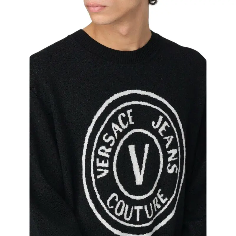 VERSACE JEANS COUTURE V Emblem Wool Jumper-4