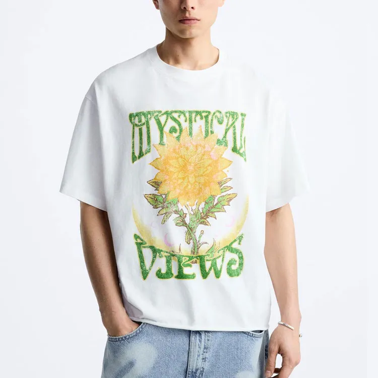 ZARA T-Shirts Men White-2