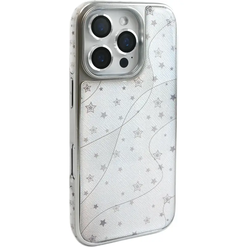 Wei Xin Acrylic Material Laser Line Stars Phone Cases Compatible With IPhone 16/15 Pro Max/Apple 13/14 Pro/Max-1