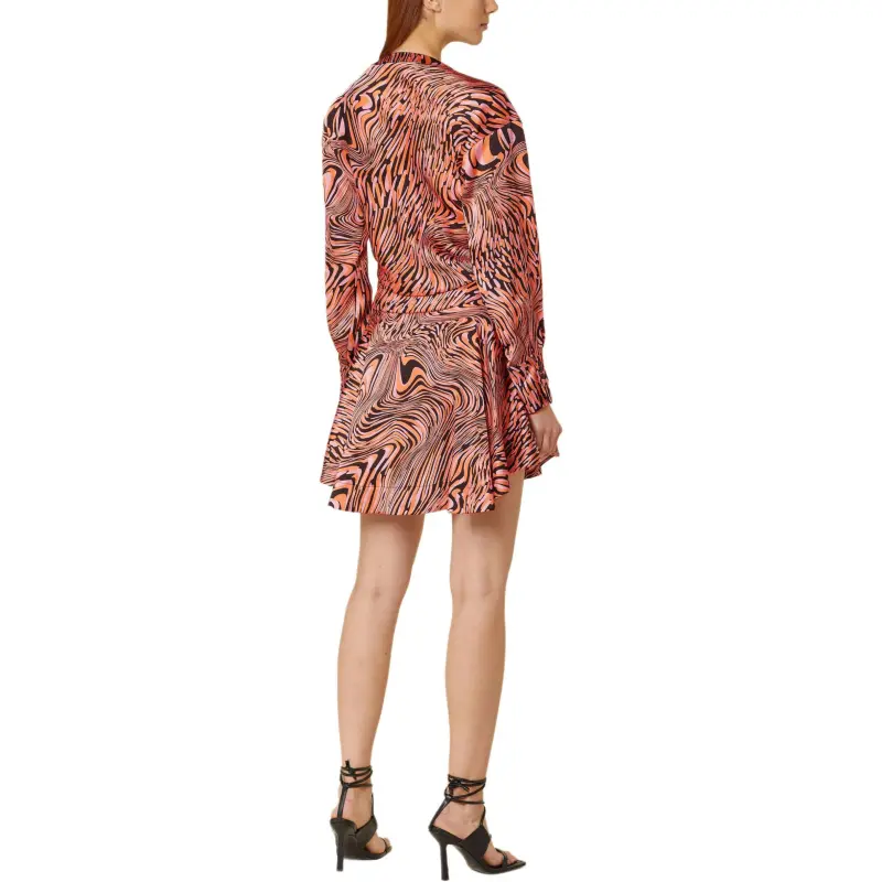 PINKO Abstract print Flared Shirt Minidress-3