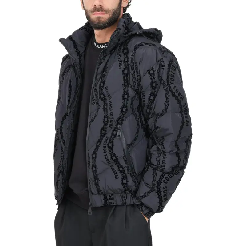 VERSACE JEANS COUTURE Flocked print Quilted Puffer Jacket-5