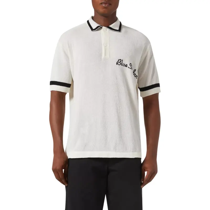 Blue Sky Inn Logo embroidered Knitted Polo Shirt-3