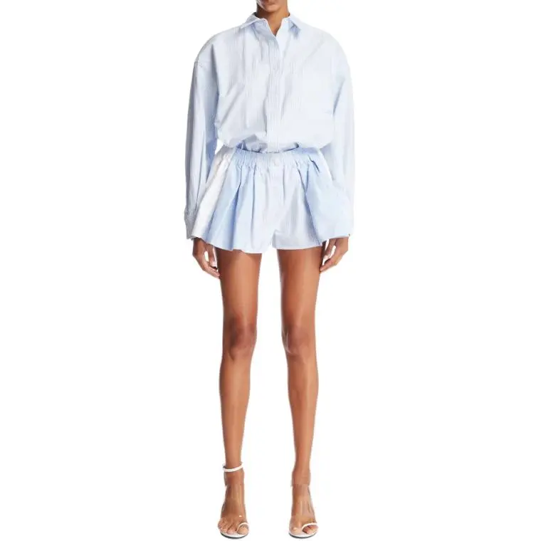 Alexander Wang Pleated Boxer Romper Jumpsuit-1