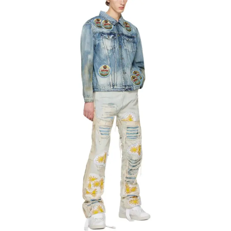 Who Decides War Acid Sphere Denim Jacket-1