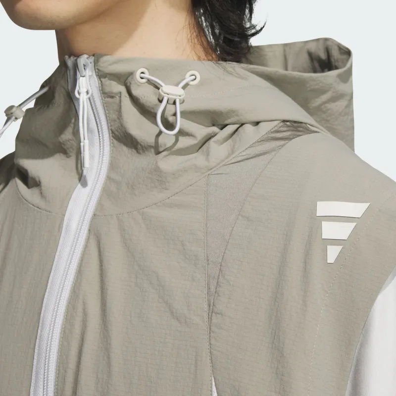 Adidas FUTURE STYLE WOVEN VEST Men's Pebble Silver Gray/Light Gray-3