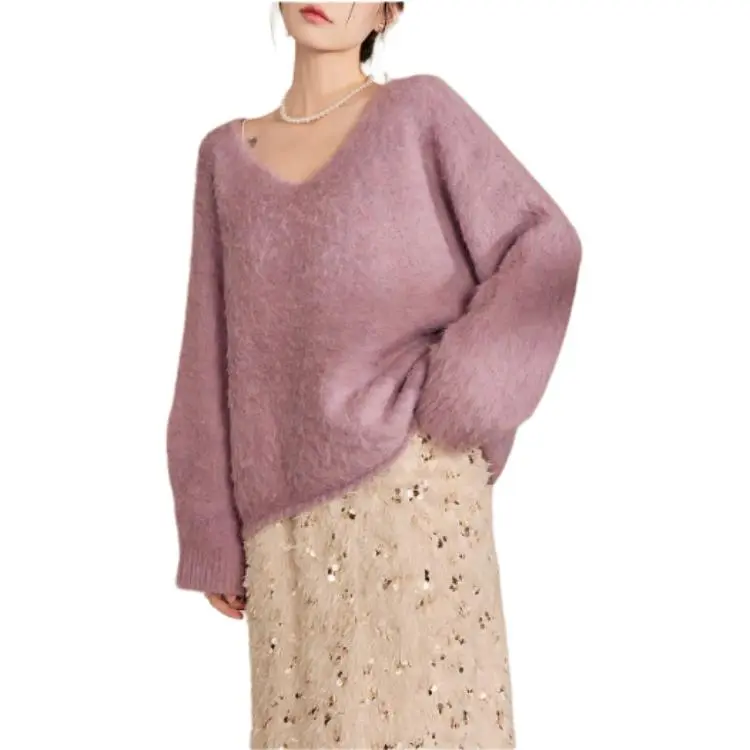 QIAOYUHUAZUN Knitwear Women's Taro Purple-3